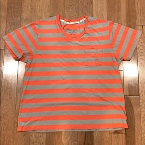 Orange with grey strips Guess short sleeve for men